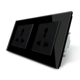 Розетка LIVOLO VL-C7FCT22-2BP Black