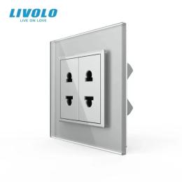 Розетка LIVOLO VL-FCT25/FCT25-2IP Gray