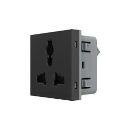 Розетка LIVOLO VL-FCT22 16A-2BP Black
