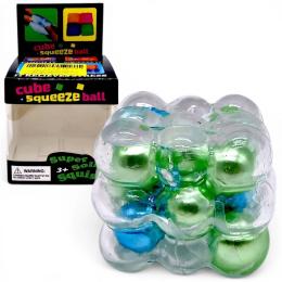Іграшка-антистрес Mic 712369 Green Blue Кубік з кольоровими кульками 5см #369 12/144