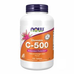 Вітаміни та мінерали Now Foods C-500 Chew Orange - 100 tabs (2022-10-0009)