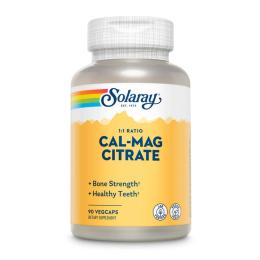Вітаміни та мінерали Solaray Calcium &amp; Magnesium Citrate - 90 vcaps (2023-10-2393)