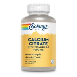Вітаміни та мінерали Solaray Calcium Citrate w/Vit D-3 1000mg - 180 caps (2023-10-2416)