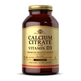 Вітаміни та мінерали Solgar Calcium Citrate with Vitamin D3 - 240 tabs (2023-10-4110)