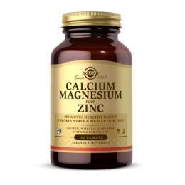 Вітаміни та мінерали Solgar Calcium Magnesium Plus Zinc - 100 tabs (2023-10-3695)