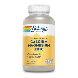 Вітаміни та мінерали Solaray Calcium Magnesium Zinc - 250 vcaps (2023-10-4431)
