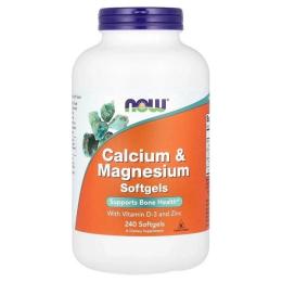 Вітамінно-мінеральний комплекс Now Foods Calcium-Magnesium+D - 240 sgels (2022-10-1339)