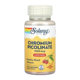 Вітаміни та мінерали Solaray Chromium Picolinate 1000mcg - 100 lozenges Lemon-Raspberry (2023-10-3435)