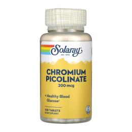 Вітаміни та мінерали Solaray Chromium Picolinate 200mcg - 100 tabs (2023-10-3427)