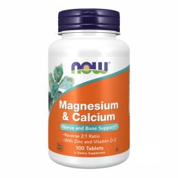 Вітаміни та мінерали Now Foods Magnesium &amp; Calcium 2:1 Ratio - 100 tabs (2022-10-0027)