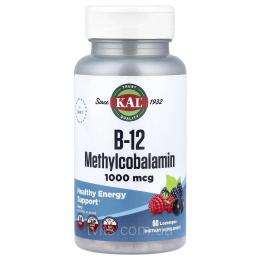 Вітаміни та мінерали KAL B12 Methylcobalamin 1000mcg - 60 lozenges Berry (2022-10-1011)
