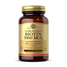 Вітаміни та мінерали Solgar Biotin 5000 mcg - 50 vcaps (2023-10-3703)
