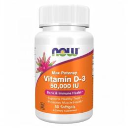 Вітаміни та мінерали Now Foods VIT D-3 50,000 IU - 50 sgels (2022-10-0913)
