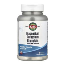 Вітаміни та мінерали KAL Magnesium Potassium Bromelain - 60 tabs (2023-10-7017)
