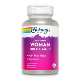 Вітаміни та мінерали Solaray Once Daily Woman Multi-Vitamin - 90 vcaps (2023-10-2419)