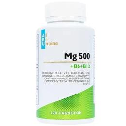 Вітаміни та мінерали ABU Mg 500 + B6 + B12 (120 tab) (23866-01)