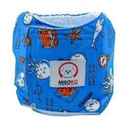 Підгузки для тварин MISOKO&amp;CO багаторазові для кобелів, з восьминогом, L 1 шт. Blue (HAINMSK63956)