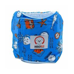 Підгузки для тварин MISOKO&amp;CO багаторазові для кобелів, з восьминогом, XL 1 шт. Blue (HAINMSK63957)