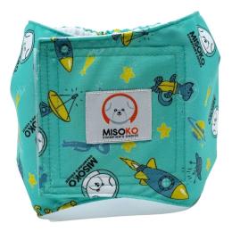 Підгузки для тварин MISOKO&amp;CO багаторазові для кобелів, з ракетами, XXL 1 шт. Mint (HAINMSK63952)