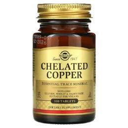Вітаміни та мінерали Solgar Chelated Copper (100 tabs) (11553-01)