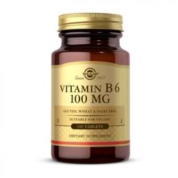 Вітаміни та мінерали Solgar Vitamin B6 100 mg (100 tab) (18018-01)