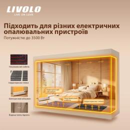 Терморегулятор LIVOLO сенсорний програмований Gray (VL-FCQ1Y-2IP)