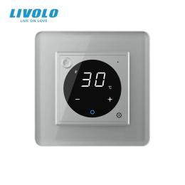 Терморегулятор LIVOLO керування водяною теплою підлогою Gray (VL-C7FCQ1/D88H3142-2IS05)