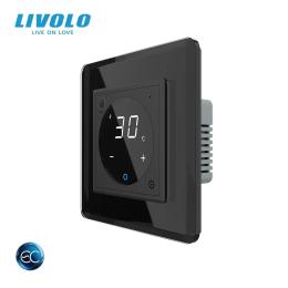 Терморегулятор LIVOLO Wi-Fi сенсорний програмований для водяної теплої підлоги Black (VL-C7FCQ1Z2-2BS05)