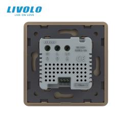 Терморегулятор LIVOLO сенсорний програмований для теплої підлоги Gold (VL-C7FCQ1-2AS05)