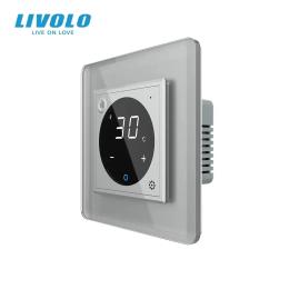 Терморегулятор LIVOLO сенсорний програмований для теплої підлоги Silver (VL-C7FCQ1-2IS05)