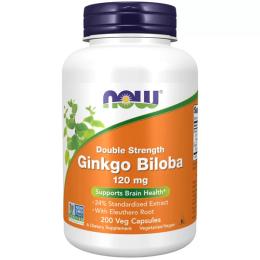 Натуральні добавки і екстракти Now Foods Ginkgo Biloba 120mg - 200 vcaps (2022-10-0708)