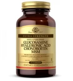 Натуральні добавки і екстракти Solgar Glucosamine Hyaluronic Acid Chondroitin MSM - 60 tabs (2023-10-5659)