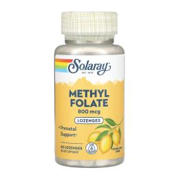 Натуральні добавки і екстракти Solaray Methyl Folate 800mcg - 60 lozenges (2023-10-3436)