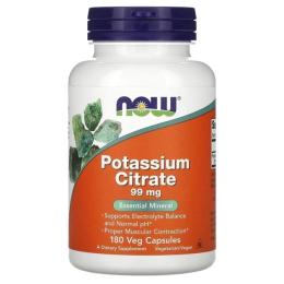 Натуральні добавки і екстракти Now Foods Potassium Citrate - 180 vcaps (2022-10-0037)