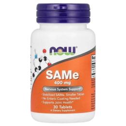 Натуральні добавки і екстракти Now Foods SAM-E 400mg - 30 tabs  (2022-10-2548)