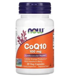 Натуральні добавки і екстракти Now Foods COQ10 100mg - 30 vcaps
