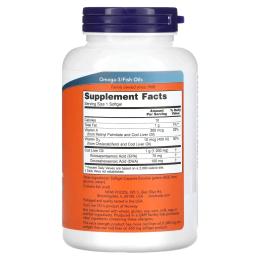 Натуральні добавки і екстракти Now Foods Cod Liver Oil 1000mg - 180 sgels (2022-10-2376)