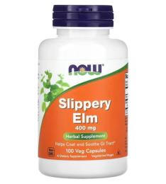 Натуральні добавки і екстракти Now Slippery Elm 400 mg (100 veg caps) (19483-01)