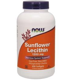 Натуральні добавки і екстракти Now Foods Sunflower Lecithin 1200 mg (200 softgels) (11729-01)