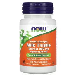 Натуральні добавки і екстракти Now Foods Silymarin Milk Thistle Extract 300 mg - 50 veg caps (100-53-8506763-20)