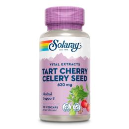 Натуральні добавки і екстракти Solaray Tart Cherry &amp; Celery Seed 620mg - 60 caps (2023-10-5693)