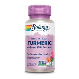 Натуральні добавки і екстракти Solaray Turmeric Root Extract One 600mg - 30 vcaps (2023-10-2406)