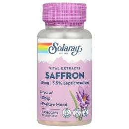 Натуральні добавки і екстракти Solaray Vital Extracts Saffron - 30 vcaps (2023-10-7014)