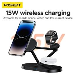 Бездротовий зарядний пристрій Pisen 3-in-1 Wireless Charging Stand Black (TP-C24_Black)