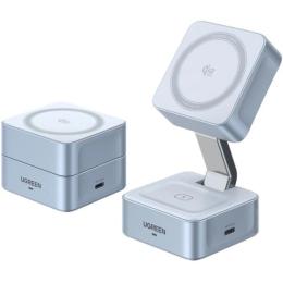 Бездротовий зарядний пристрій Ugreen W752 2-in-1 Magnetic Wireless Charger 25W QI2.2 Starlight Blue (55960B)