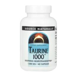 Амінокислоти Source Naturals Taurine 1000 1000 mg - 60 caps (2023-10-6152)