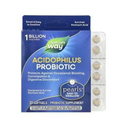 Пробіотики та пребіотики Natures Way Acidophilus Probiotic - 30 softgels (2023-10-6431)
