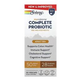 Пробіотики та пребіотики Solaray Complete Probiotic Adult 50+ - 30 vcaps (2024-11-0254)