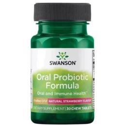 Пробіотики та пребіотики Swanson Oral Probiotic Formula 3 billion Cfu - 30 tabs Natural Strawberry (2023-10-5861)