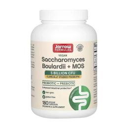 Пробіотики та пребіотики Jarrow Formulas Saccharomyces Boulardii + MOS - 180 vcaps (2023-10-5561)